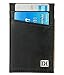 Slim Leather Wallets for Men - Credit Card Holder Front Pocket Wallets for Men - Thin Mens Wallets (Black Leather/Black Thread)