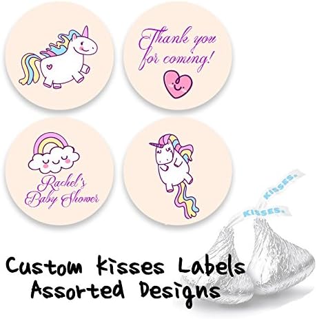 PERSONALIZED Unicorn Hershey Kisses Labels, Unicorn Baby Shower Stickers, Kisses Stickers, Baby Shower, SET OF 324