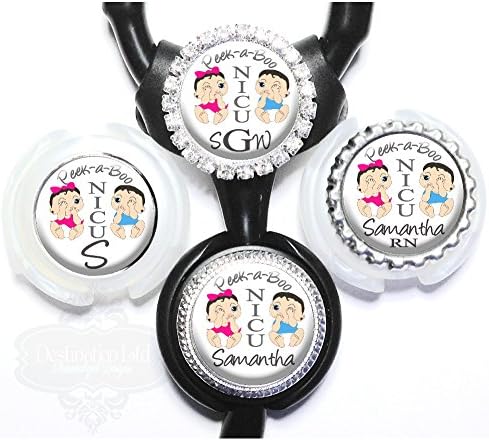 Personalized Peek-a-boo NICU Pediatric Littmann Stethoscope Id Tag