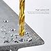 Titanium Twist Drill Bit Set, 14PCS Meterk Rotary Hammer Drill Bit Kit, Titanium Coated High Speed Steel Hardness HRC64-66, for Concrete, Tile, Brick, Plastic, Wood, Metal etc