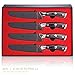 KESSAKU 5-Inch Steak Knife Set - Samurai Series - Forged High Carbon 7Cr17MoV Stainless Steel - Pakkawood Handle with Blade Guard