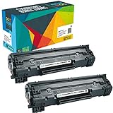 Do it Wiser Compatible Toner Cartridge Replacement for HP 85A CE285A HP Laserjet P1102W P1102 HP Laserjet M1212NF M1217NFW MFP MF3010 M1210 Canon LBP6000 (Black, 2-Pack)