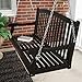 Coral Coast Coral Coast Pleasant Bay Curved Back Painted Porch Swing, Black, Painted Wood, 4 ft.