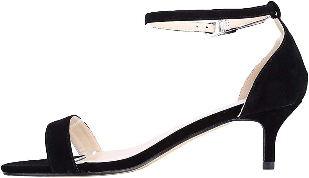 WanYang Ladies Womens Work Platform Low Mid Kitten Heels Bridal Court Bridesmaid Shoes Ankle Strap Sandals