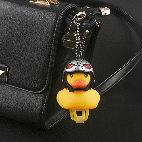 YBB 2 PCS Helmet Duck Bike Horn, Novelty Bicycle Bell Squeeze Horns Cycling Light for Toddler Children Adults Bicycle - Thumbnail 4