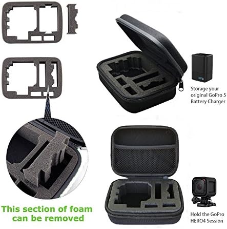 AOL Carrying Case for GoPro Small Protective Security Bag, Storage Solution for Adventurers-UPGRADED INTERIOR FOAM