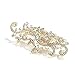 Mariell Bridal, Prom or Wedding Crystal Hair Comb in Gold with Vintage Scrolls