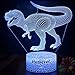 LLAMEVOL Dinosaur Kids Night Lights T Rex Christmas Gift Birthday Dino Toys 3D Illusion Lamp Boy Girl 7 Color