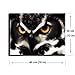 PIY Owl Wall Art with Frame, Owls Picture Canvas Prints for Bedroom, Animals Wall Décor Paintings, Waterproof, 1