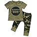 ZTICRTIO Baby Daddy's Boy Girls Clothes Short Sleeve T-Shirt Tops+ Camouflage Long Pants Outfit Set (18-24 Months, Daddy's Boys)