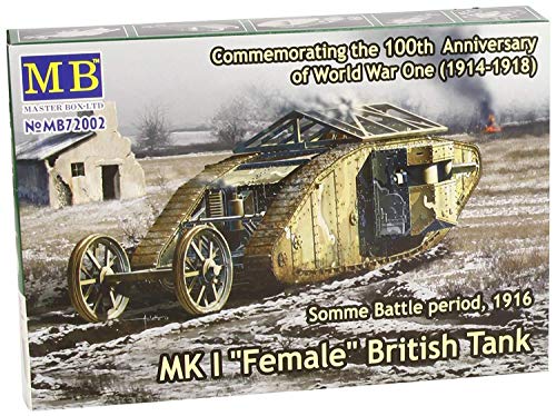 Master Box #72002 MK I Female British Tank, Somme Battle Period, 1916, Figure - War Vehicle Series Plastic Model Kit 1/72 Scale - Thumbnail 2
