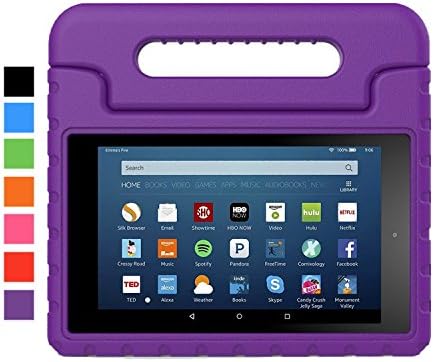 Sztook Case for All-New Amazon Fire HD 8 (2016 6th Generation) - Kids Shock Proof Convertible Handle Light Weight Protective Stand Cover Case for Fire HD 8 Tablet (6th Gen, 2016 release Only),Purple