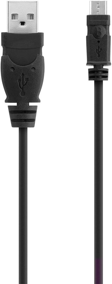 Belkin F3U151CP1.8M-P USB 2 to Micro USB Cable 6 Feet 1.8 Meter Black for Samsung Nexus LG Sony HTC Kindle