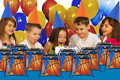 Basketball Star Drawstring Bags Kids Birthday Party Supplies Favor Bags 10 Pack