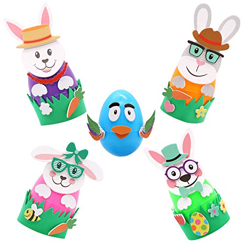 24 Sets of Easter Egg Decorating Foam Kids Craft Kits, Crazy Bird Craft