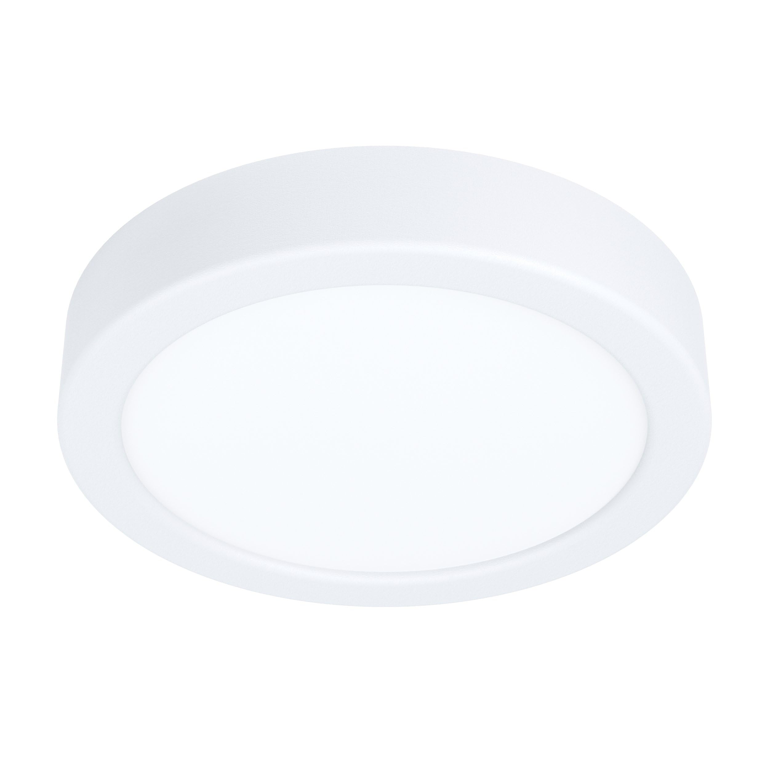 Eglo LED Ceiling Light Fitting Idun, Round Ceiling lamp, Flush Light Fixture Made of Metal and Plastic in White, Office and Kitchen Lighting, Neutral White, Ø 17 cm