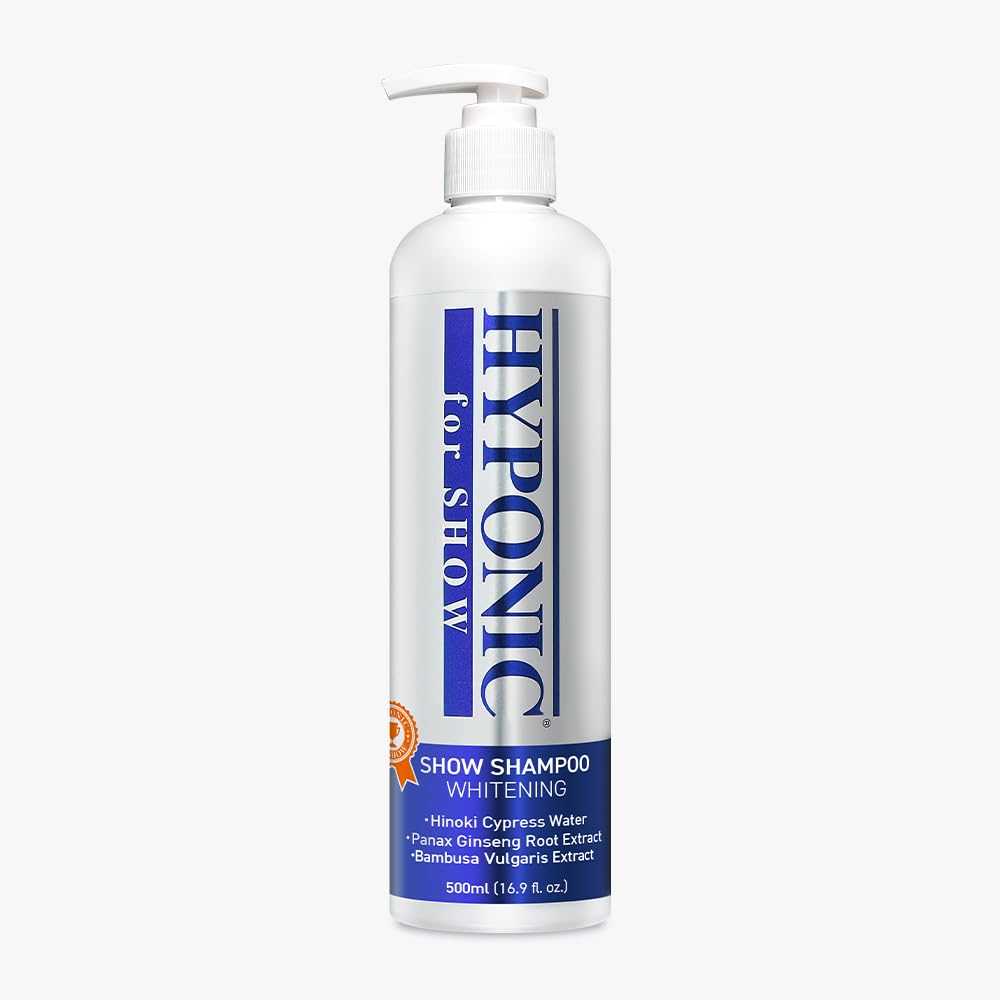 HYPONIC for Show Premium Cypress Water Whitening Shampoo - Professional Show Line for High Performance, Advanced Formula - Optimized Cleansing + Performance for The Perfect Dog Show 16.9oz (500ml)