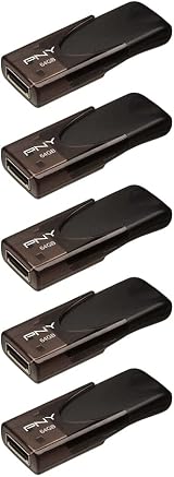 PNY 64GB Attaché 4 USB 2.0 Flash Drive 5-Pack Storage for PC Mac view 2
