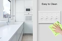 OKAWYC Quadruple Toggle Light Switch Cover Adler