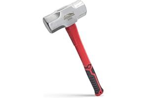 HOUSERAN Sledge Hammer 3 Lb, Sledge Hammer with Non-Slip Rubber Grip, Heavy Duty Hammer for Construction, Gardening, Home Imp