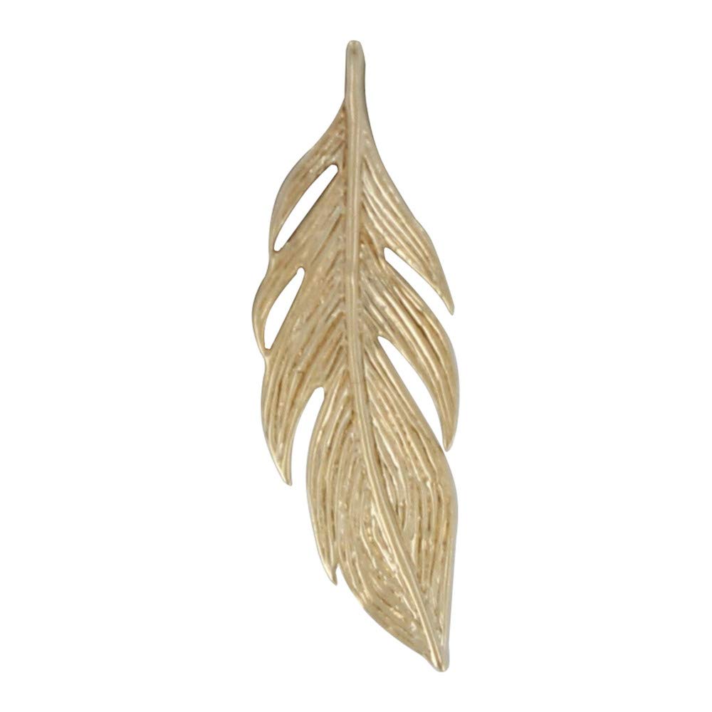 LES POULETTES BIJOUX - Gold Plated Pendant Small Feather - Small Model