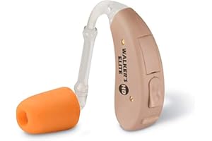 WALKER'S Game Ear HD Elite Lightweight Water-Repellent 40dB Hearing Protection Enhancement Range Shooting Hunting In-the-Ear Beige Hearing Amplifier
