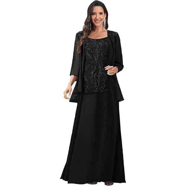 Amazon.com: Mother of the Bride Dresses with Jacket for Wedding Plus Size  Long Mother of Groom Dresses Formal Gown Black Size 2 : Clothing, Shoes &  Jewelry