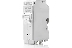 Leviton 1-Pole Plug-On GFCI Branch Circuit Breaker, 20 Amp, Thermal Magnetic, 120 VAC, LB120-GFT, White