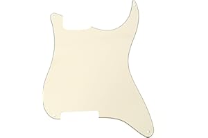 Musiclily 4 Hole Guitar Stratocaster Pickguard Blanks Material for Strat Style Guitar Custom, 3Ply Cream