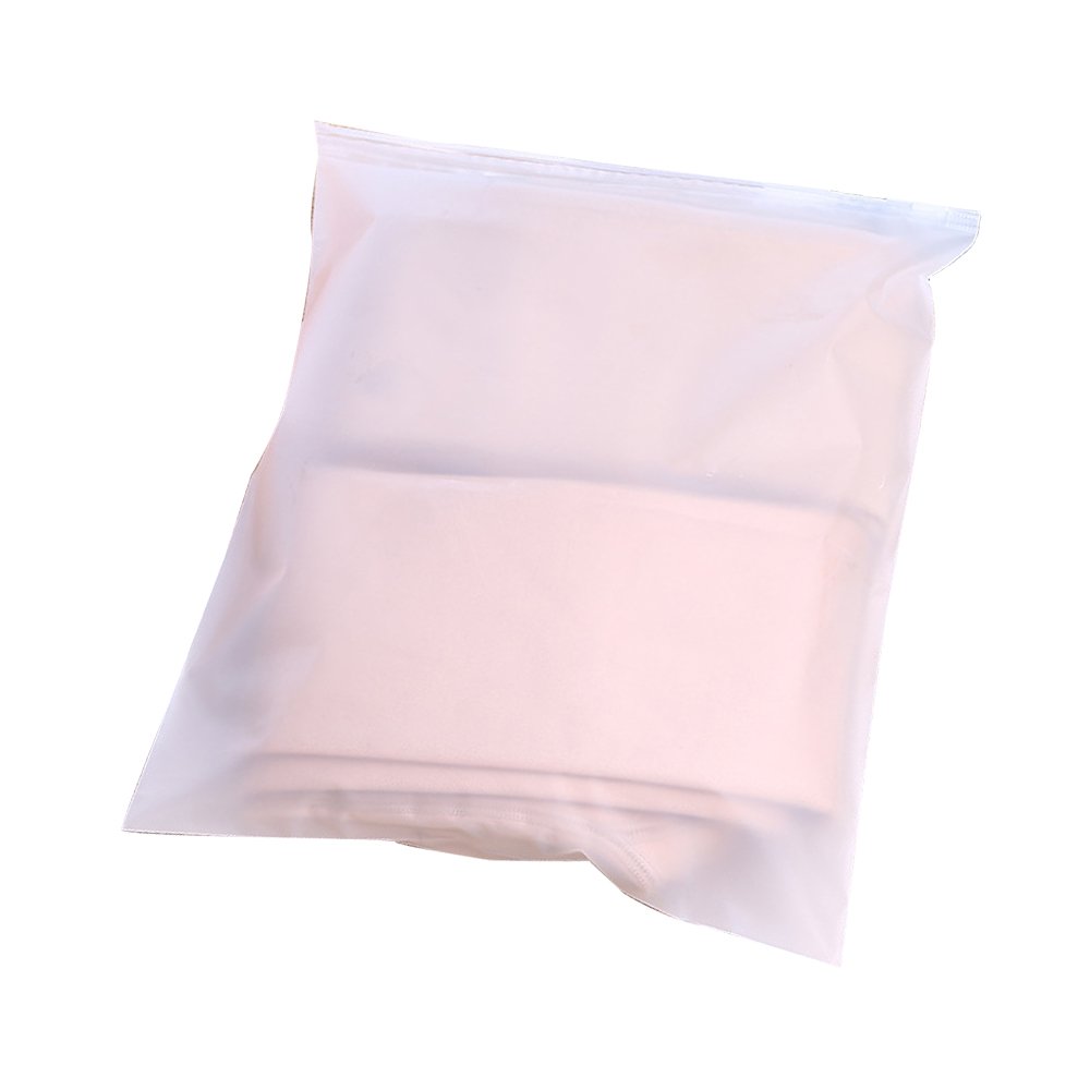 ShineCozy Zipper File Organiser Bags - 10 pcs Premium Frosted Transparent Storage Bags for Cosmetics Clothes Shoes Offices Supplies Travel Accessories (32 * 24cm)