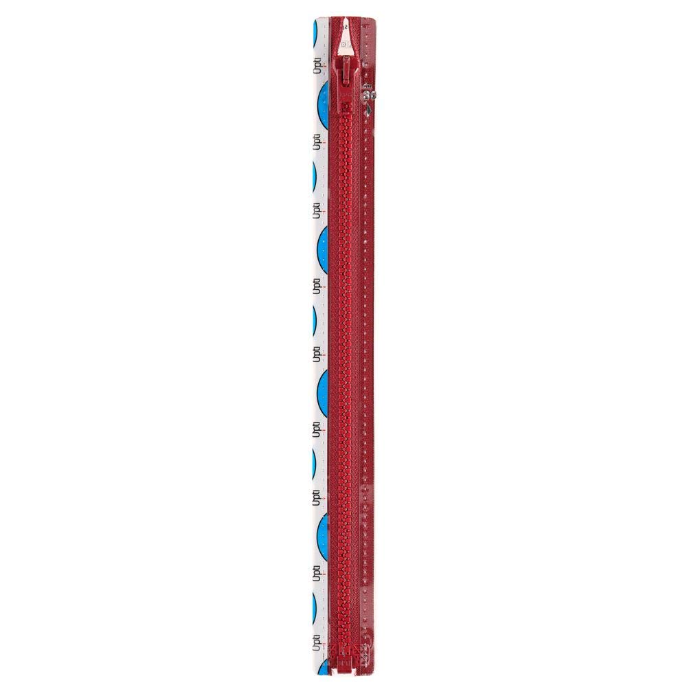 Opti Zip Fastening, 100% Polyester, 00750 Red, 40 cm