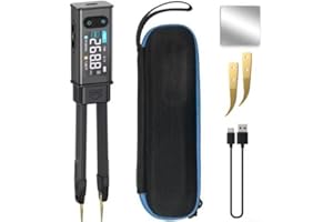 Minhe LCR-ST2 Digital LCR ESR Clamp Meter for SMD Components, 2-in-1 Kelvin Clip Tweezers, 100 Hz-100 kHz Frequency Scan, 1.4