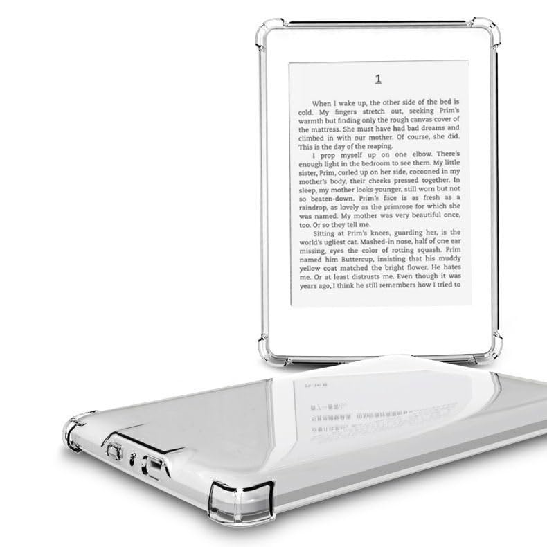 LilaLemon Case Cover for 6.8" Kindle Paperwhite 11th Generation 2021 Released, DIY Stickers Available and Corner Protection,Clear