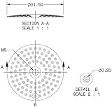 IMS Shower Screen La Cimbali CI 200 NT Aisi 304 Steel 98 Holes view 2