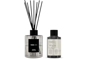 VINEVIDA Reed Diffuser for Home & Bathroom | Long-Lasting Scent Sticks Set | Oil Stick Diffuser | Bathroom Scent - Room Fragrance No. 3100 - Inspired by: Tobacco and Vanilla