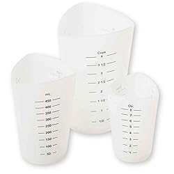Tablecraft Flexible Measuring Cups, Silicone, Set