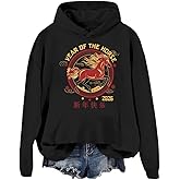 Zilisoom Year of the Horse 2026 Sweatshirt Chinese Zodiac Lunar New Year Graphic Top Happy New Year Hoodie