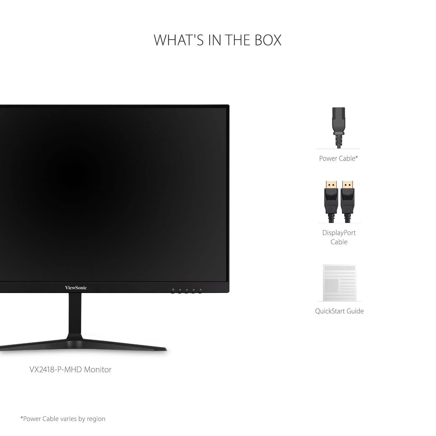 ViewSonic VX2418-P-MHD 24 Inch 1080p 1ms 165Hz Gaming Monitor with FreeSync Premium, Eye Care, HDMI and DisplayPort