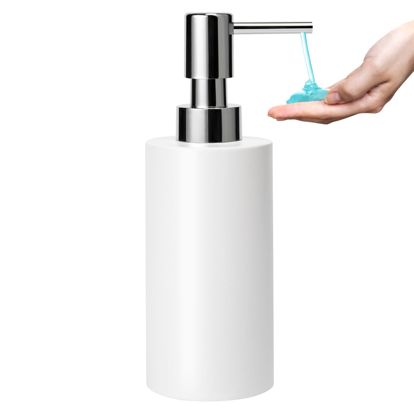 Photo 1 of Soap Dispenser with Liquid Pump Hand Lotion Dispenser Ceramic for Shampoo Bathroom Kitchen 8oz
