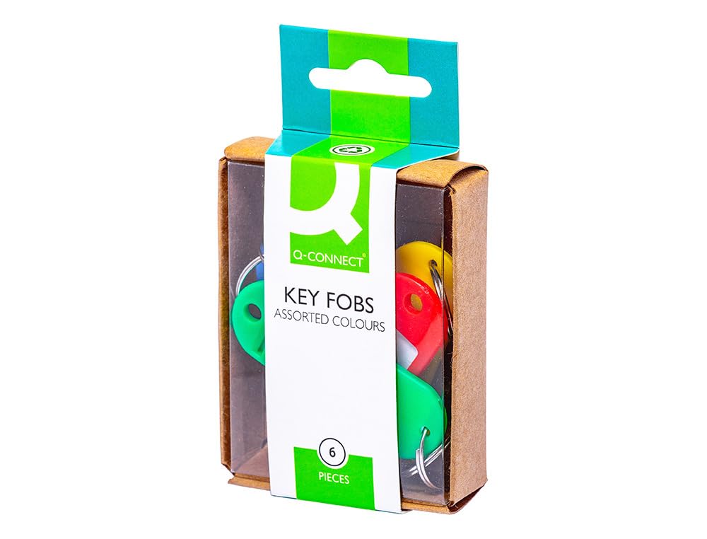 Q-Connect KF02036 Keychain Assorted Pack of 6