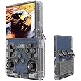 R40S PRO Handheld Game Console with 30000+ HD Classic Games,3.5 Inch IPS Screen Mini Arcade Build in Dual System, 45+ Emulators, Online Battle, 3800 mAh Gift (Black)
