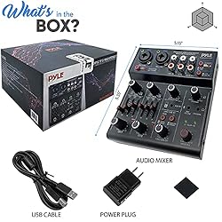 Professional Wireless DJ Audio Mixer - 4 Channel