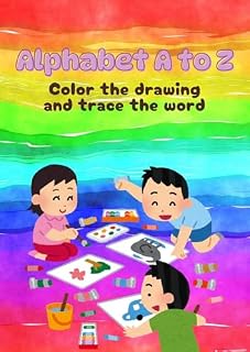 Livro Alphbet A To Z : Color the drawing and trace the word