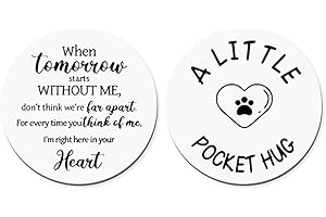 XIYANTIJI Loss of Pet Memorial Gifts for Dogs Cats Pocket Hug Keychain for Pet Owner Remembrance Bereavement Gifts for Loss of Dog Sympathy Gift for Family Friends - When Tomorrow Starts Without Me Keychain