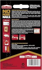 Unibond No More Nails Permanent Strips Double Sided Adhesive Tape Pack of 10 view 2