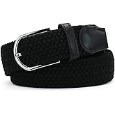 Huyfhksd Multicolored Elastic Woven Golf Belts Casual Braided Stretch Belt for Men and Women