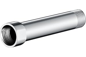 BRIGHT SHOWERS Shower Arm Extender for Rain and Handheld Shower Head, 4 Inch Shower Head Extension Arm, Shower Pipe Extension for Extending or Lowering Showerhead, Chrome