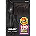 Amscan Plastic Spoons, One Size, Jet Black