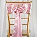 Efavormart 25pcs Pink SATIN Chair Sashes Tie Bows Catering Wedding Party Decorations 6 x106