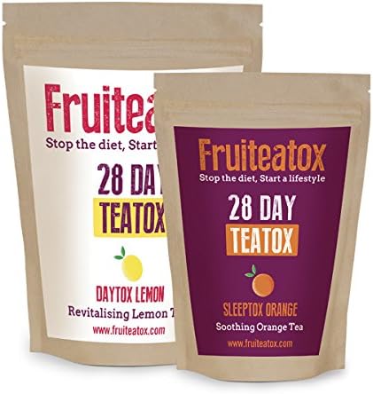 Fruiteatox Skinny Organic Cleanse TEA - Diminishes Cellulite, Detox, Loose Fat - 28 Day
